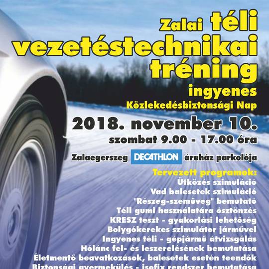 Téli vezetéstechnikai tréning Zalaegerszegen